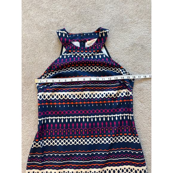 Trina Trina Turk Halter Neck Mini Dress Size S Multicolor Stretch Resortwear - Picture 8 of 9